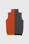 YANYAN KNITS 2025 Fall/Winter Collection: Stand-up Collar Vest (YYK-YYW25-1631-PS) - Color Block Design